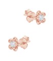 Beautiful Flower CZ Silver Stud Earring STS-6477